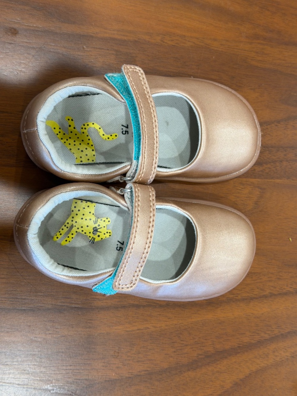 Ten Little Gold Mary Jane Shoes | Girls Size 7.5 | Gently Used